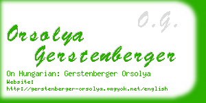 orsolya gerstenberger business card
